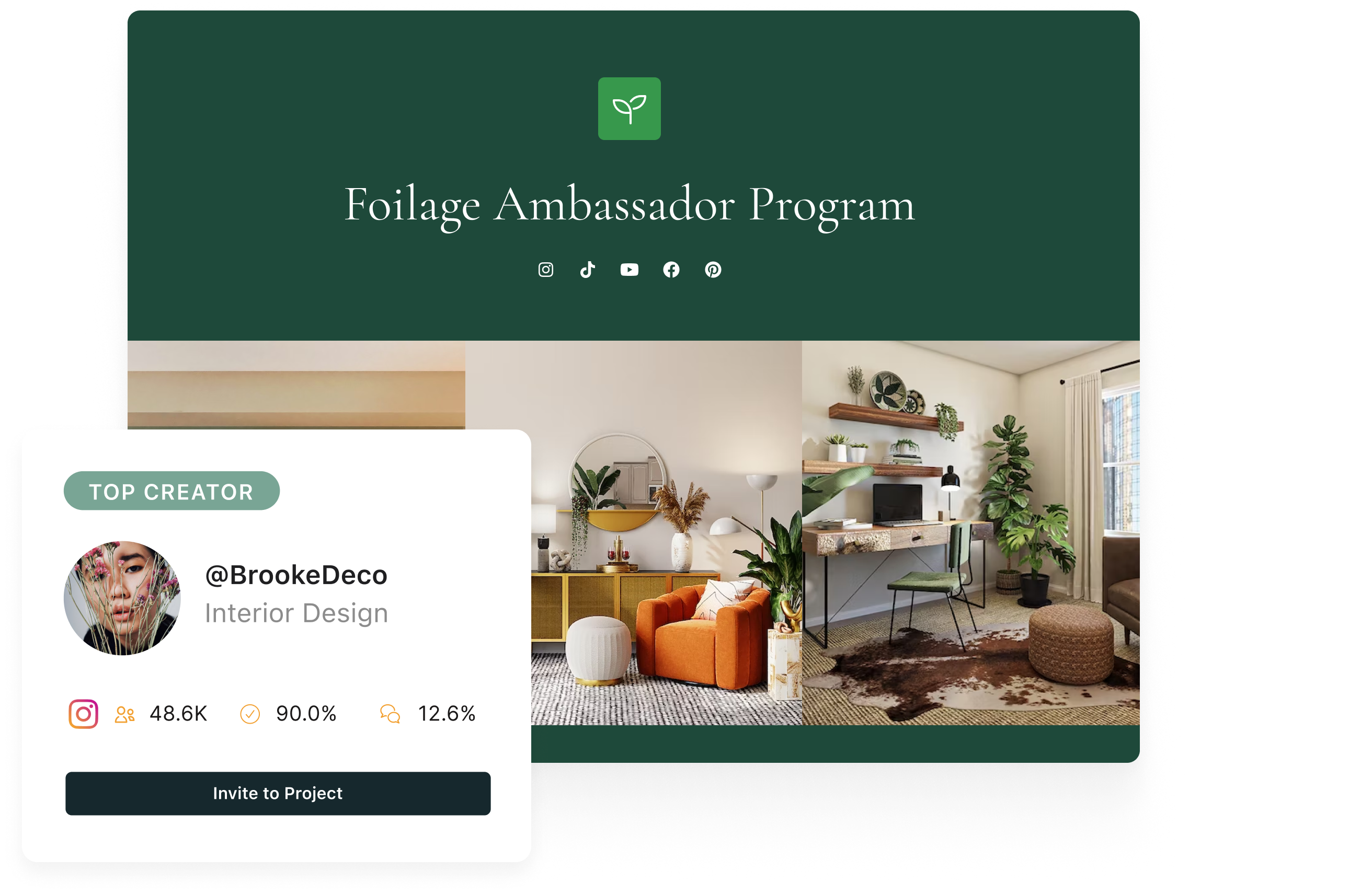 Create custom ambassador and affiliate landing pages for creators to apply to with Aspire