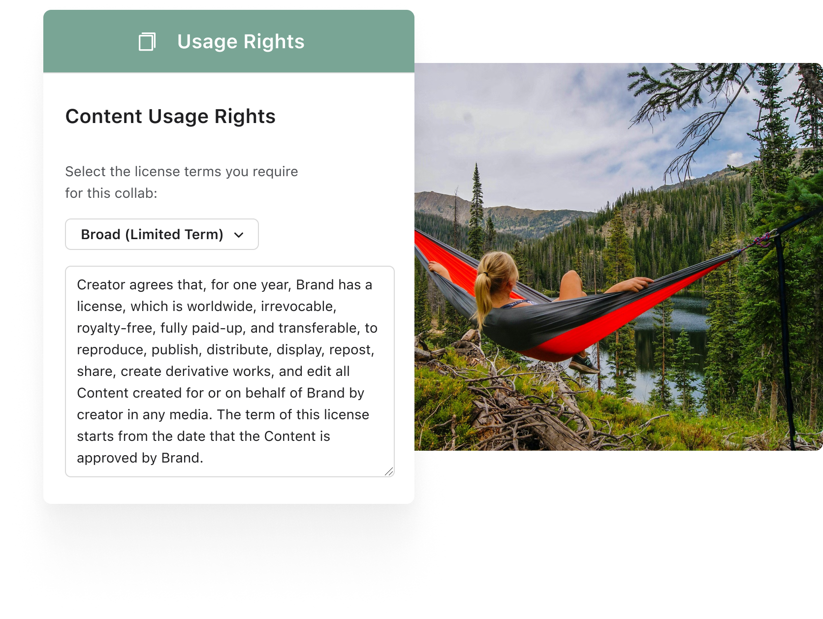 Using Aspire to request updated content usage rights