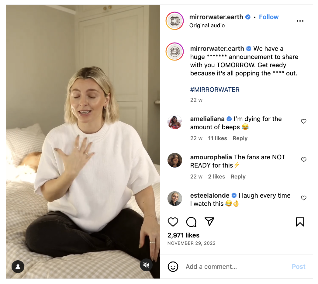 Influencer shares upcoming announcement