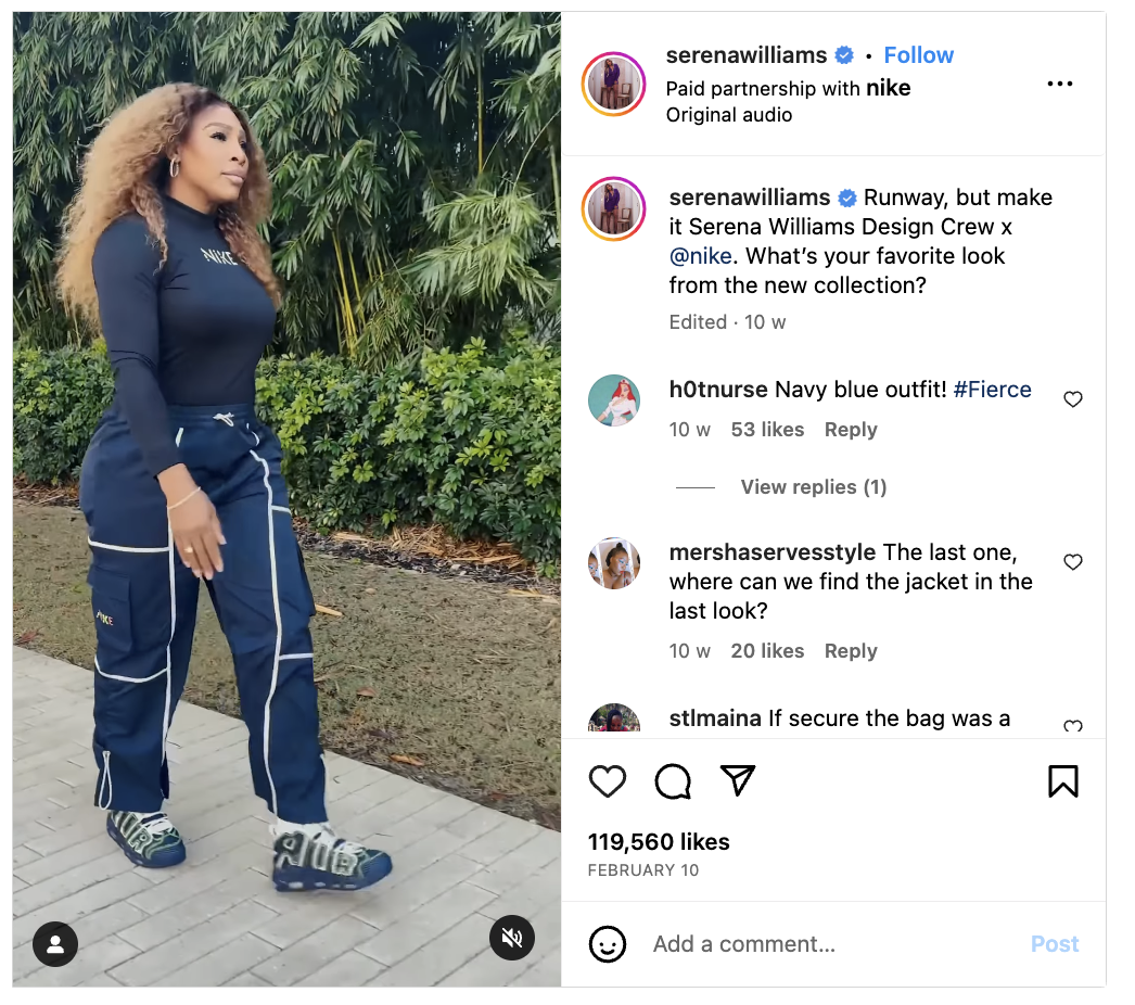 Serena Williams for Nike